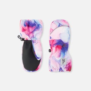 Play Winter Mittens Mauve Flower Print - Image 9