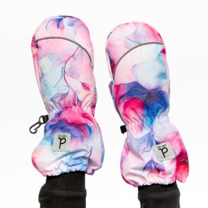 Alternative view of Play Winter Mittens Mauve Flower Print