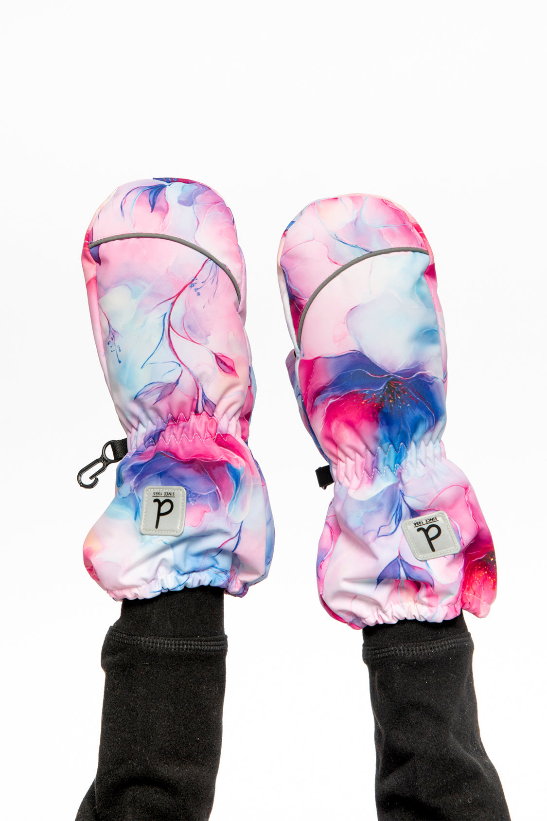 Play Winter Mittens Mauve Flower Print - Image 2