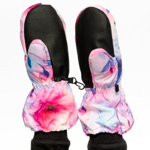 Play Winter Mittens Mauve Flower Print - Image 3