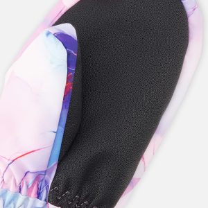 Play Winter Mittens Mauve Flower Print - Image 5