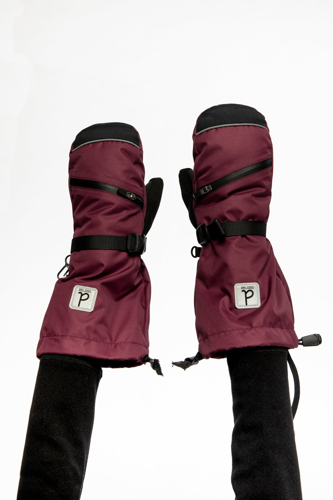 Teknik Winter Mittens Burgundy - Image 2