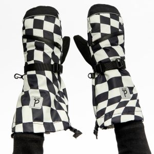Alternative view of Teknik Winter Mittens White Checkered Print