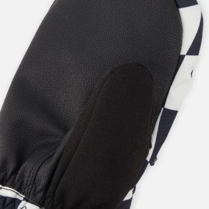 Teknik Winter Mittens White Checkered Print - Image 5