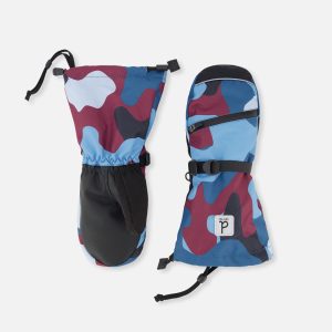 Teknik Winter Mittens Blue And Red Camouflage - Image 8