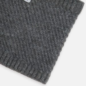 Winter Knit Neckwarmer Cool Dark Grey - Image 4