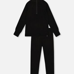 Two Piece Thermal Underwear Black