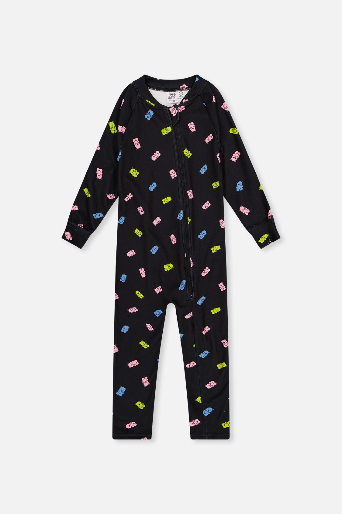Baby One Piece Thermal Underwear Black Printed Gummy Bears - Image 5