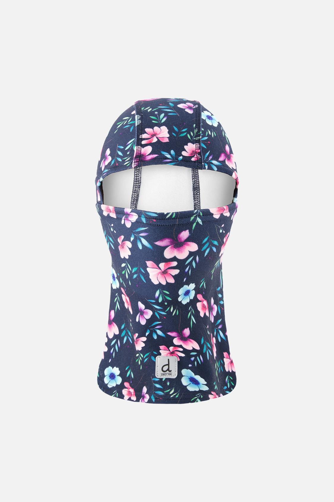 Brushed Jersey Balaclava Blue Floral Print - Image 6