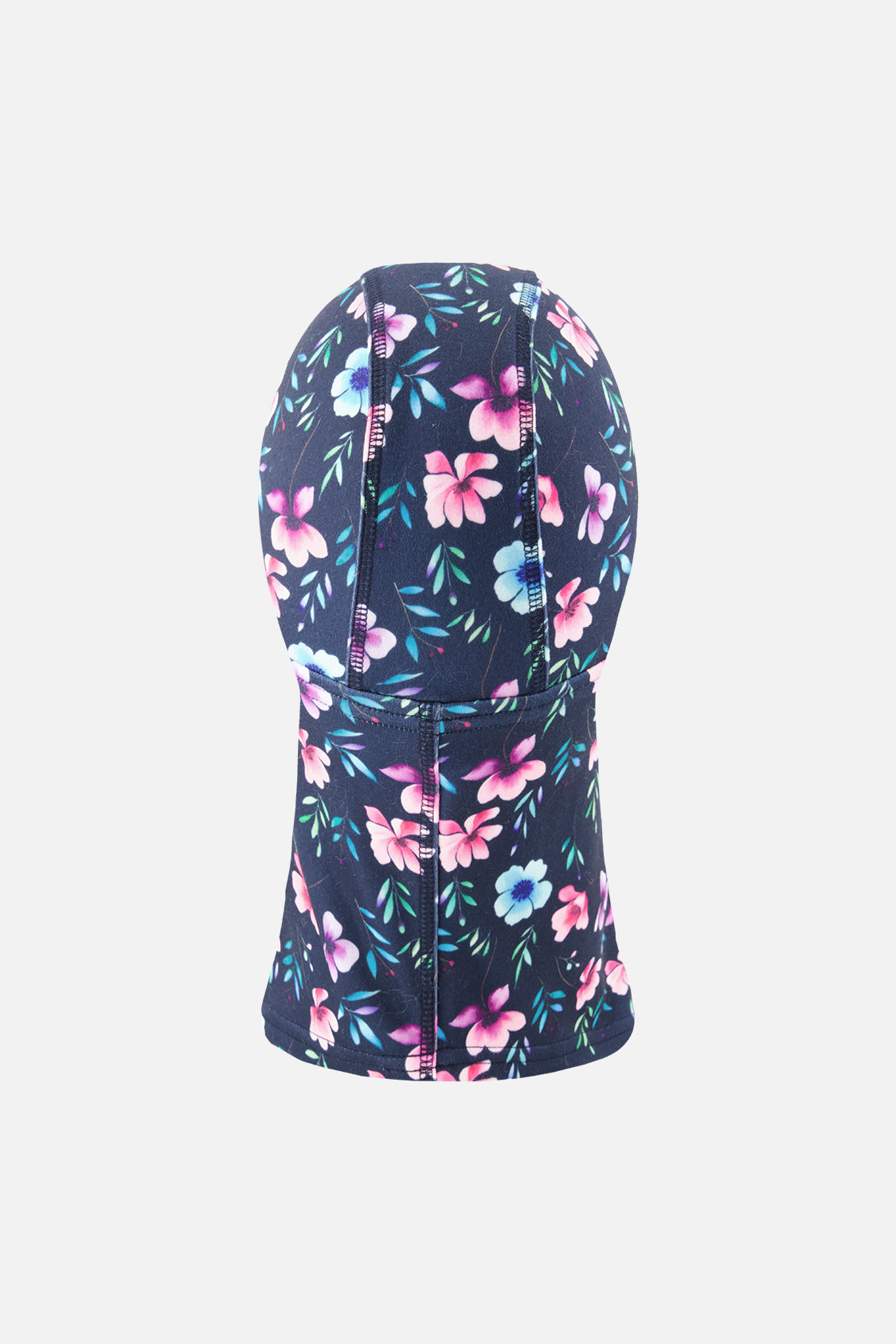 Brushed Jersey Balaclava Blue Floral Print - Image 3