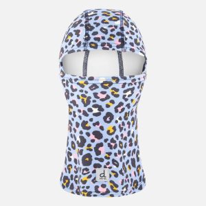 Brushed Jersey Balaclava Blue Leopard Print - Image 7