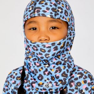 Alternative view of Brushed Jersey Balaclava Blue Leopard Print