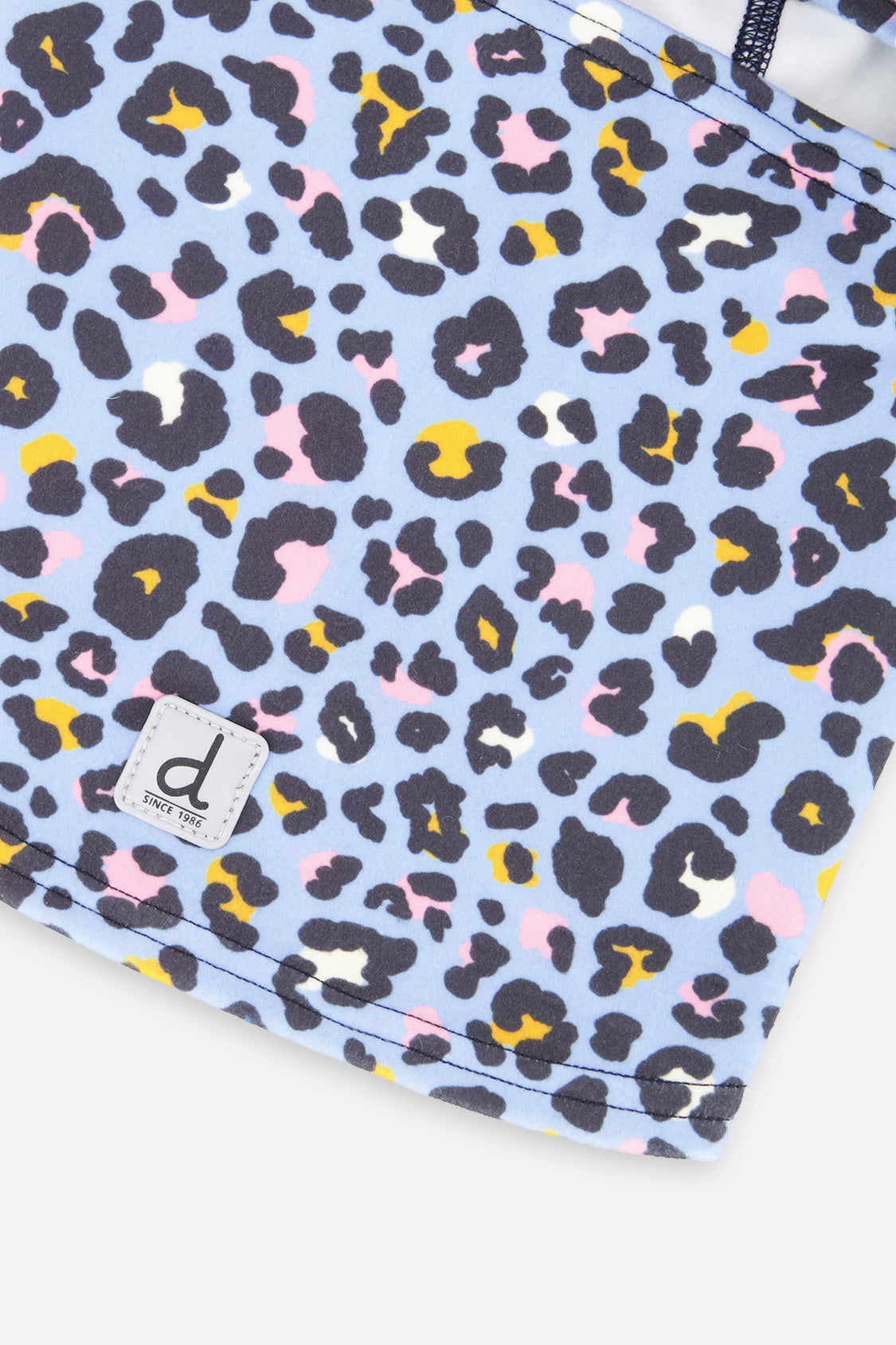 Brushed Jersey Balaclava Blue Leopard Print - Image 4
