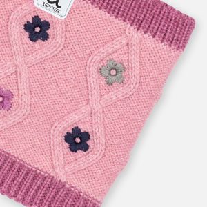 Winter Knit Neckwarmer Pink And Mauve - Image 3