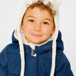 Alternative view of Baby Winter Sherpa Hat With Ear Flaps And Ears Off-White