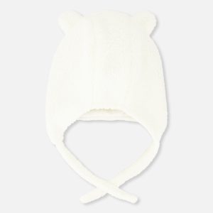 Baby Winter Sherpa Hat With Ear Flaps And Ears Off-White - Image 3