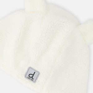 Baby Winter Sherpa Hat With Ear Flaps And Ears Off-White - Image 4