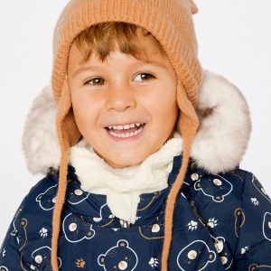 Alternative view of Baby Bear Winter Knit Hat With Ear Flaps And Ears Brown Sugar