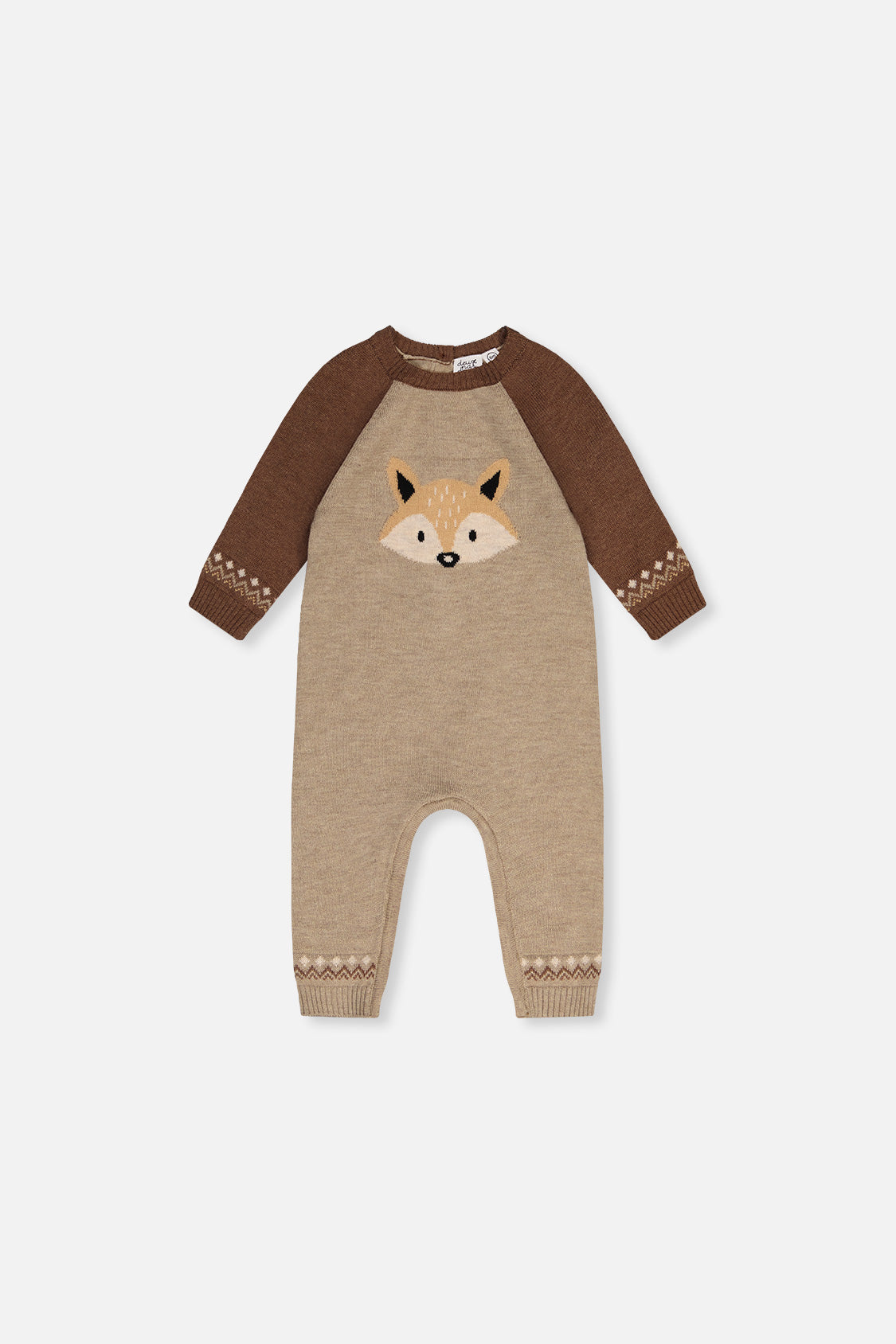 Knitted Intarsia Romper Brown Cinnamon - Image 5