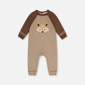 Knitted Intarsia Romper Brown Cinnamon - Image 6