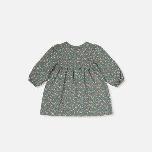 Alternative view of Baby Organic Cotton Printed Dress Green Floral Print