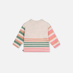 Alternative view of Baby Knitted Stripe Sweater Off-White