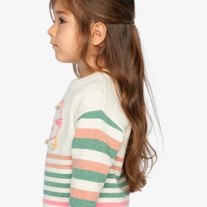 Knitted Stripe Sweater Off-White - Image 5