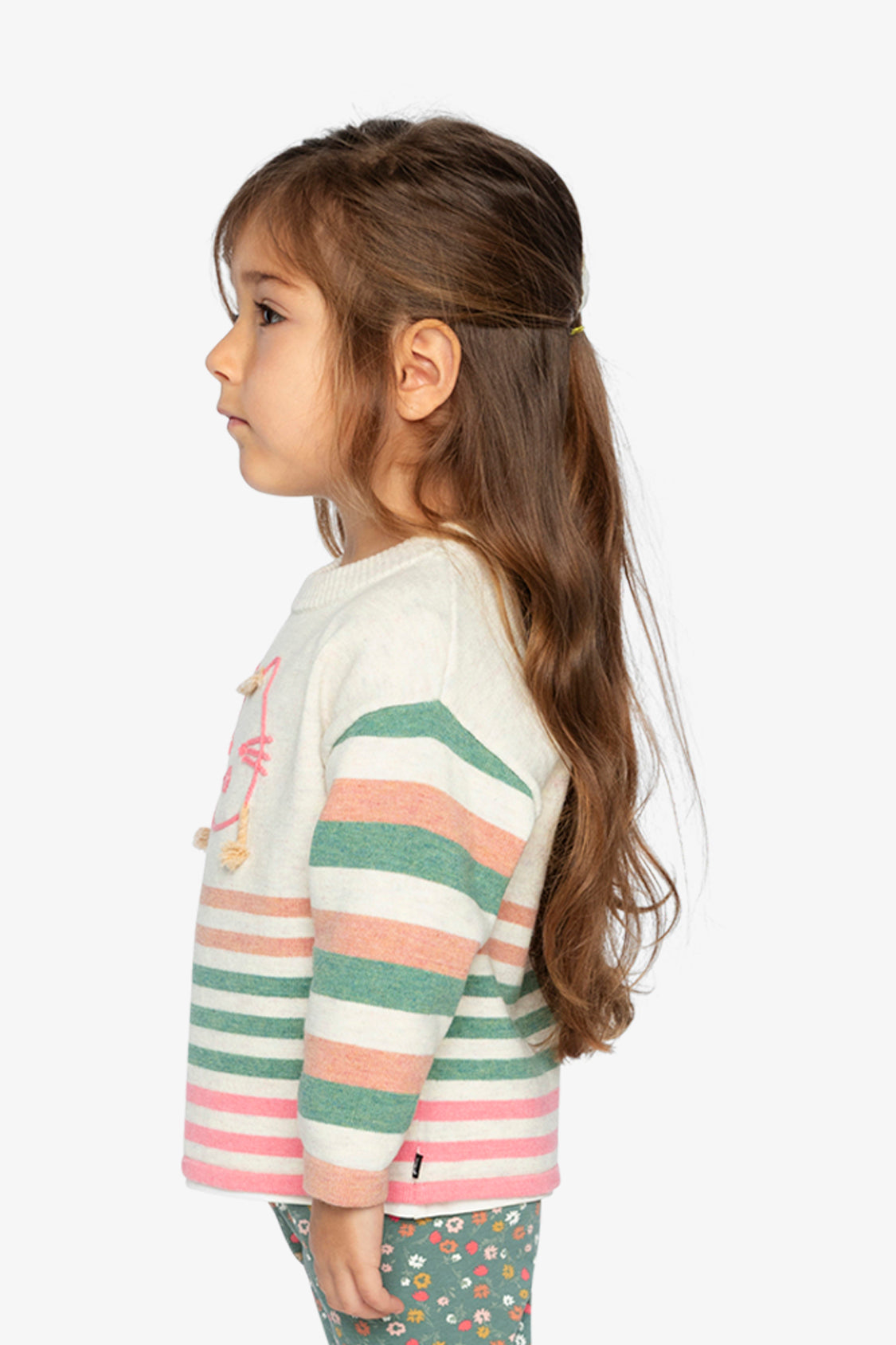 Knitted Stripe Sweater Off-White - Image 5