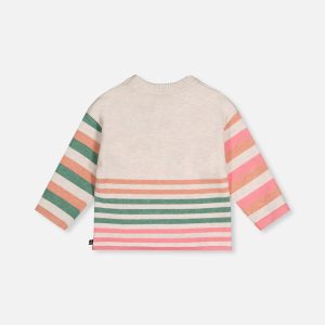 Knitted Stripe Sweater Off-White - Image 4