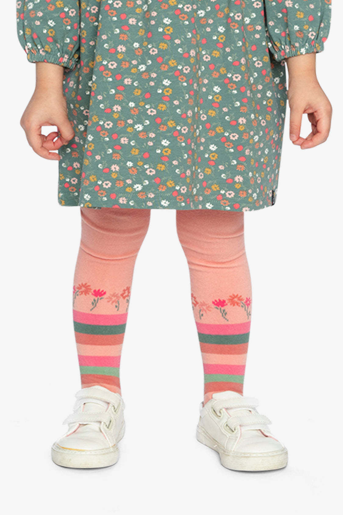 Tights Very Pale Pink And Green - Image 3