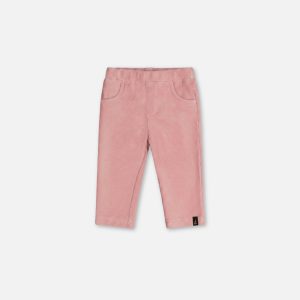 Baby Stretch Velour Treggings Pale Dusty Pink