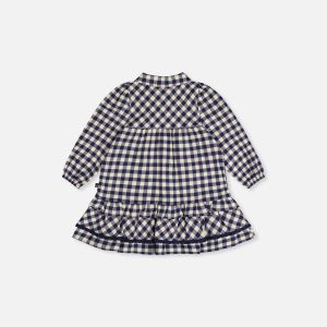 Alternative view of Baby Shirt Dress With Frills Blue And White Gingham Print