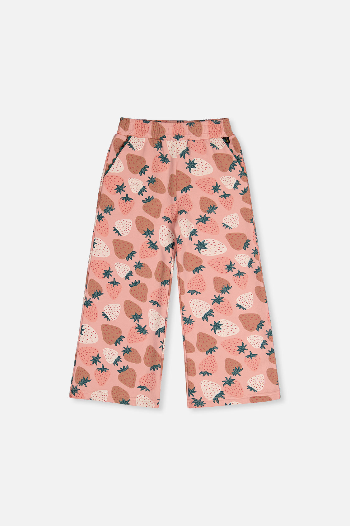 Wide Leg Sweatpants Pink Strawberry Print - Image 11