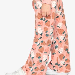 Wide Leg Sweatpants Pink Strawberry Print - Image 3