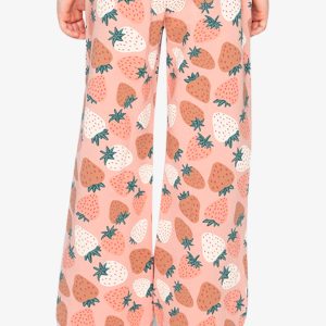 Wide Leg Sweatpants Pink Strawberry Print - Image 4