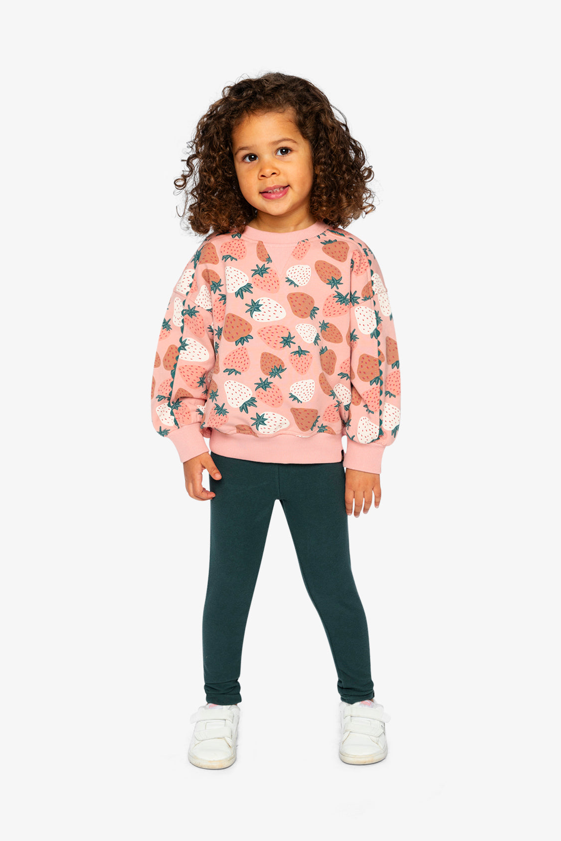 Sweatshirt Pink Strawberry Print - Image 5