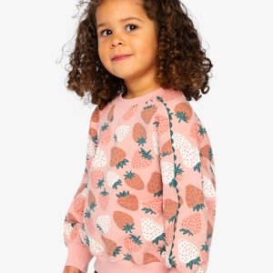 Sweatshirt Pink Strawberry Print - Image 3