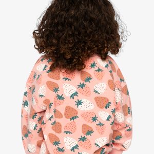 Sweatshirt Pink Strawberry Print - Image 4