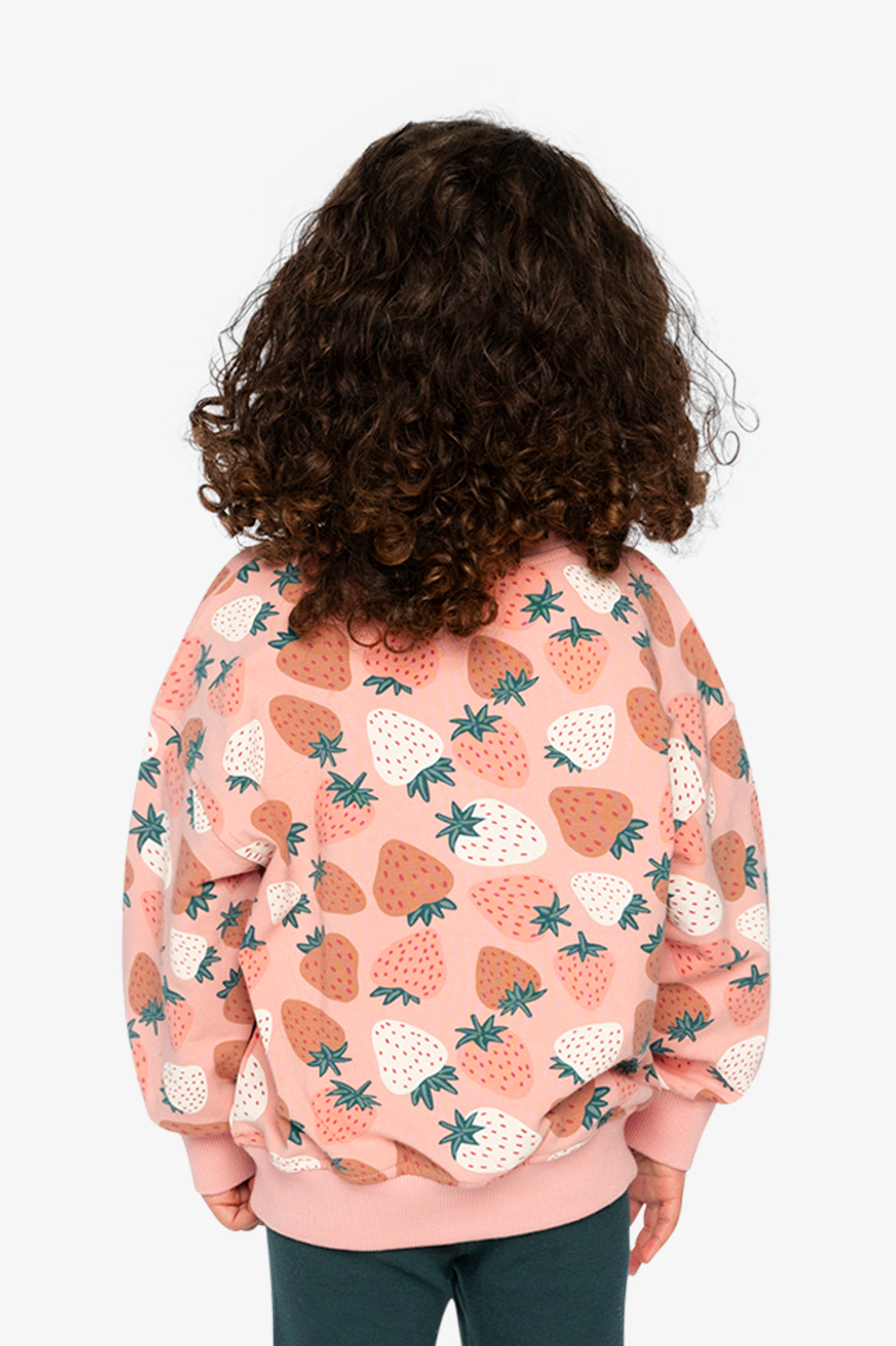 Sweatshirt Pink Strawberry Print - Image 4