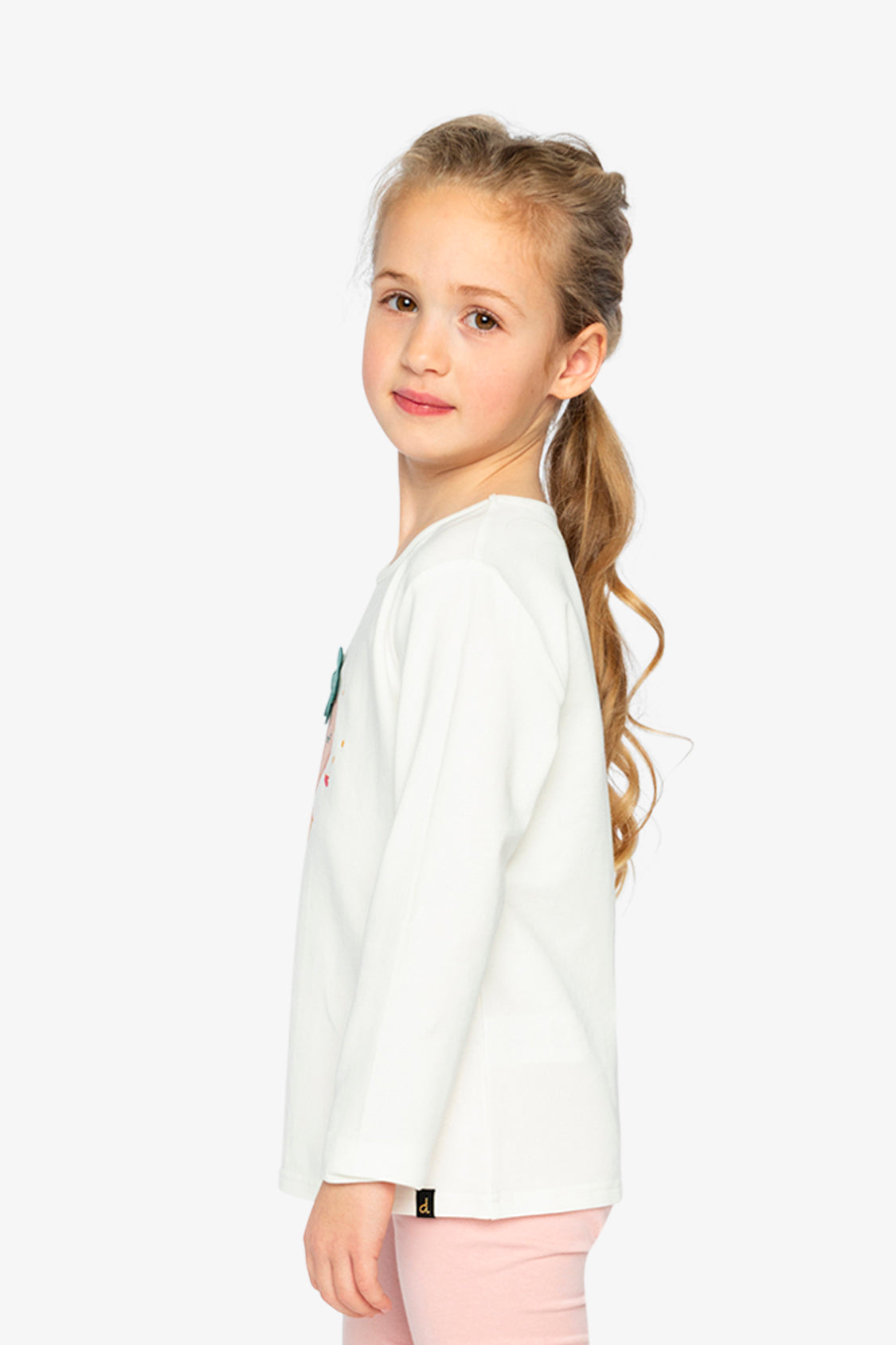 Long Sleeve Organic Cotton Strawberry T-Shirt Off White - Image 3
