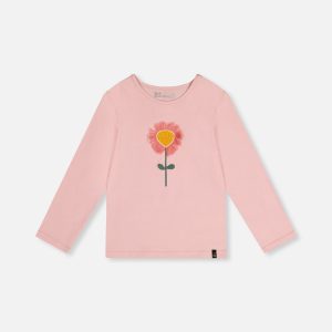 Long Sleeve Organic Cotton T-Shirt Pale Dusty Pink