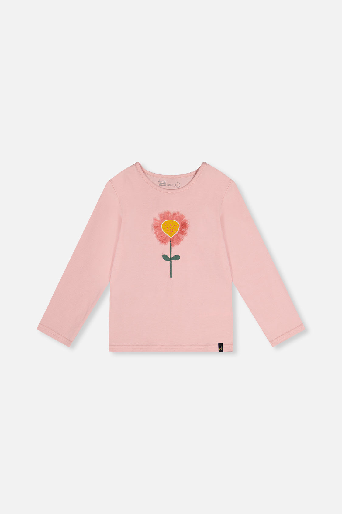 Long Sleeve Organic Cotton T-Shirt Pale Dusty Pink - Image 9