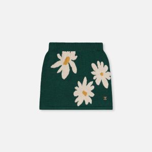 Knitted Skirt Jasper Printed Green