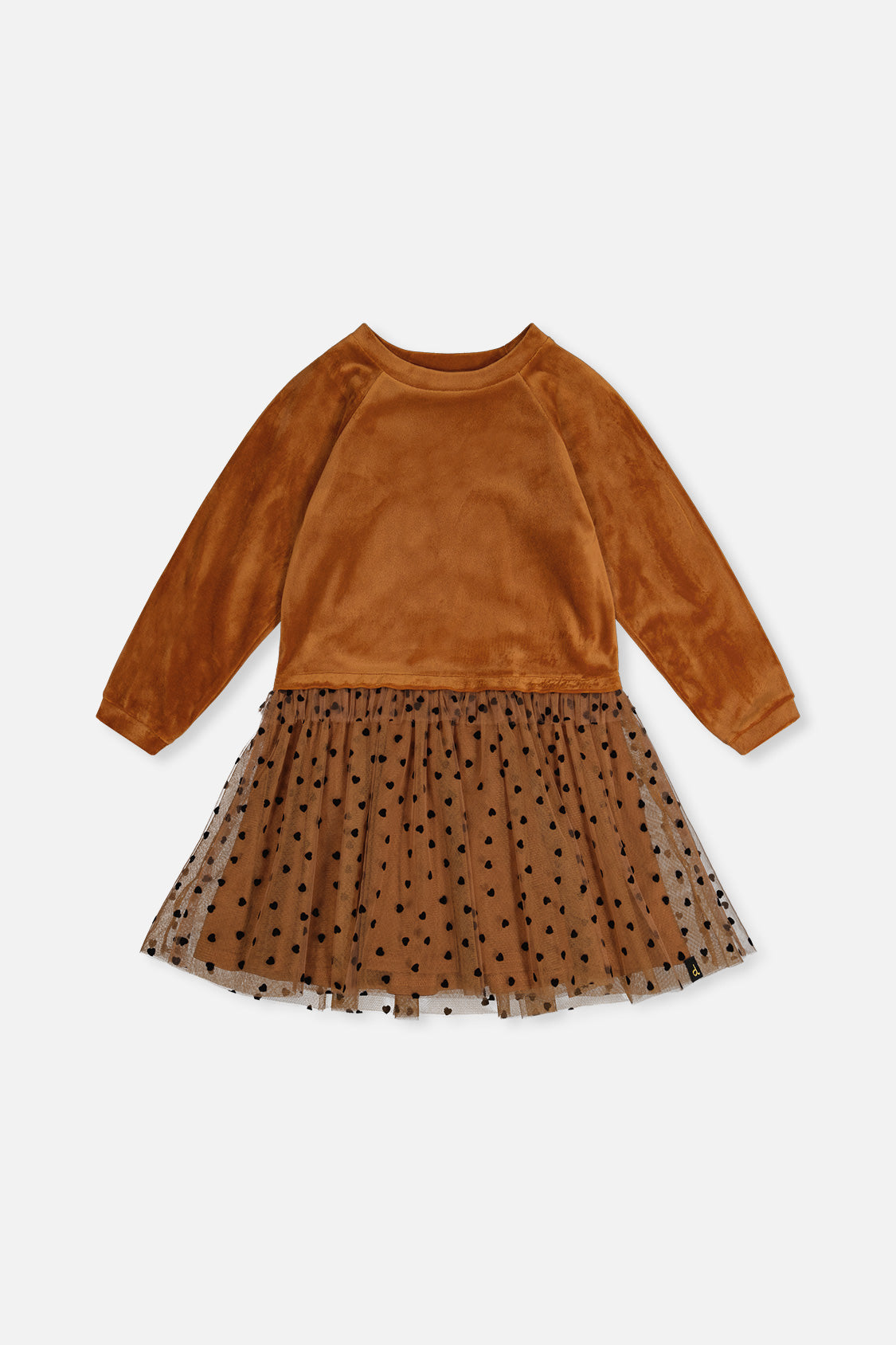 Bi-Material Dress Brown - Image 10