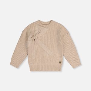Sweater With Bow Beige