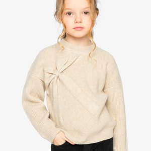 Sweater With Bow Beige - Image 4