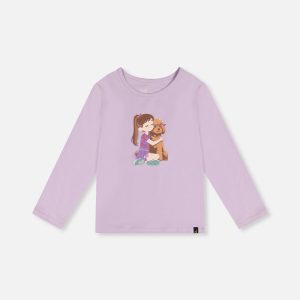 Long Sleeve Organic Cotton T-Shirt Lavender
