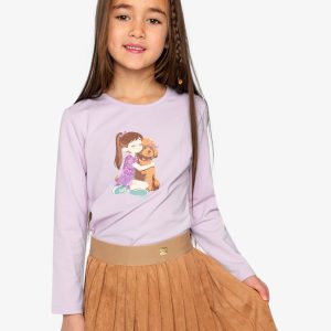 Alternative view of Long Sleeve Organic Cotton T-Shirt Lavender