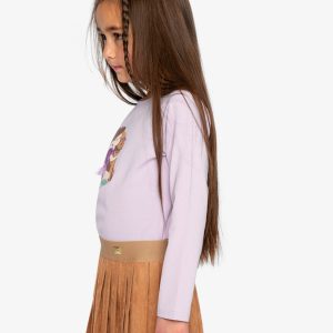 Long Sleeve Organic Cotton T-Shirt Lavender - Image 3