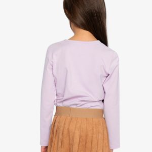 Long Sleeve Organic Cotton T-Shirt Lavender - Image 4
